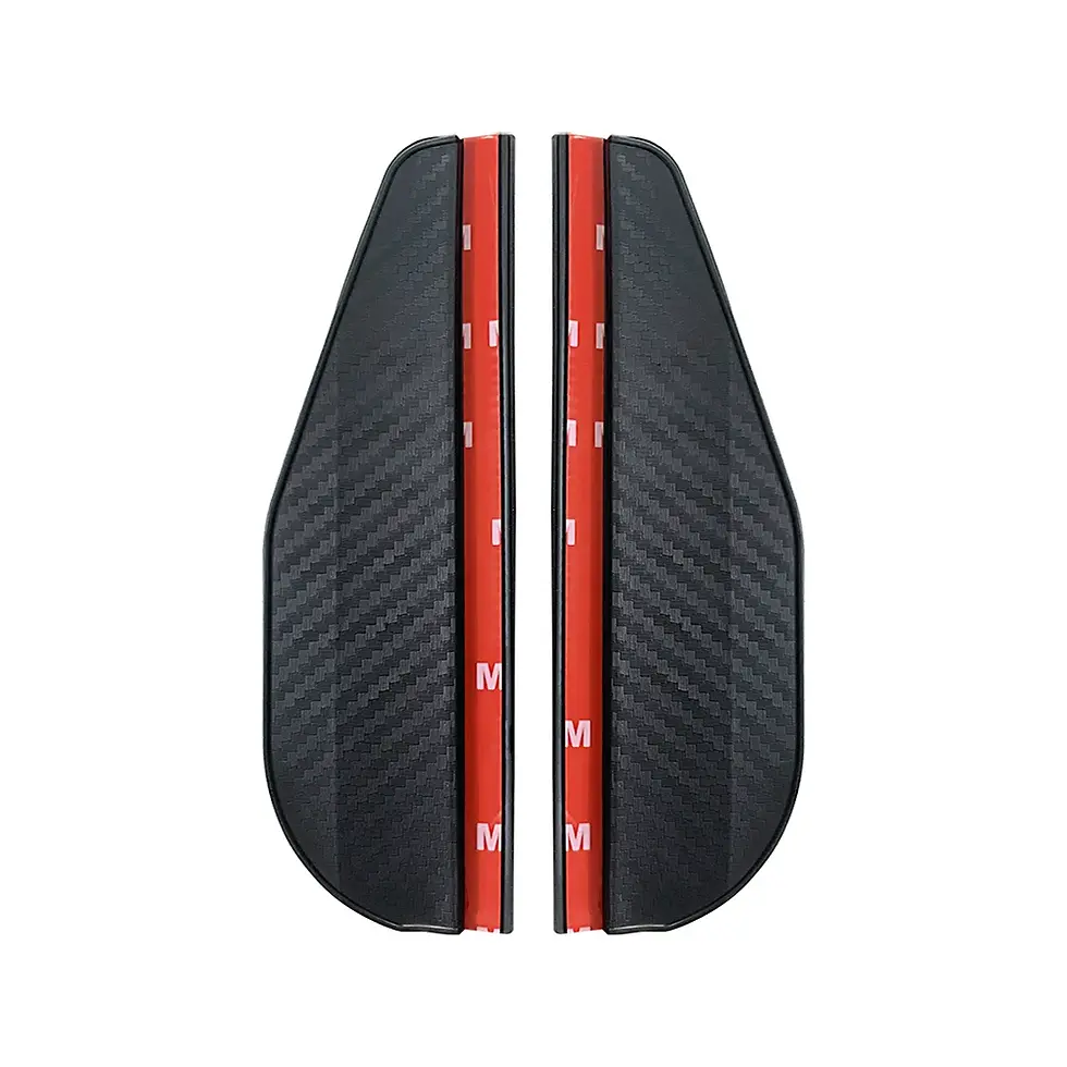 Thumbnail: 2PCS Car Rearview Mirror Rain Eyebrow Carbon Fiber Sun Visor Shade Cover for Rea