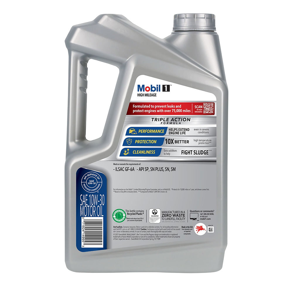Thumbnail: Mobil 1 High Mileage Full Synthetic Motor Oil 10W-30  5 Quart (Pack of 3)