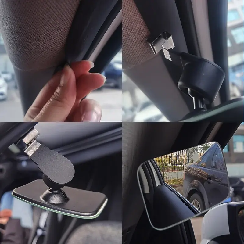 Thumbnail: Car Auxiliary Blind Spot Mirror 360 Degree Wide Angle Adjustable Interior HD Con