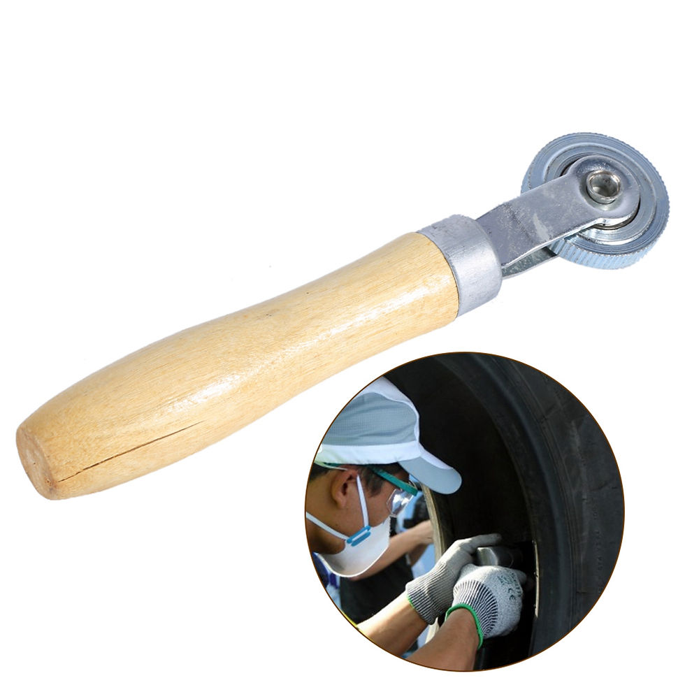 Thumbnail: Wooden Handle Repair Tube Stitch Puncture Patch Tyre Roller Bearing Tool Kit