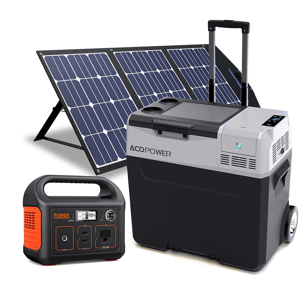 YETI-like Cooler LiON Pro PX50 + Jackery Explorer 290 90W Solar Panel