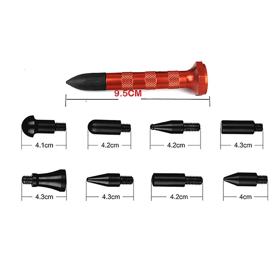 Thumbnail: DIY Auto Paintless Dent Repair Kit Dent Hammer Metal Tap Down Pen 9 Heads Tips D