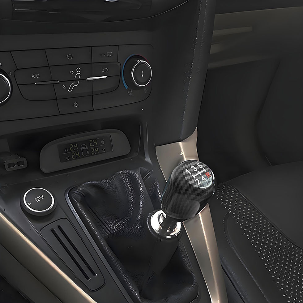 Thumbnail: Universal Racing 5/6 Speed Aluminum Car Gear Shifter Knob Black Carbon Manual Tr