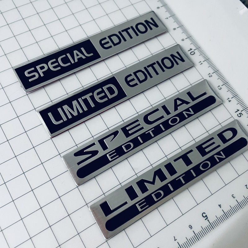 3D Metal Aluminium Silver Black Logo LIMITED EDITION Emblem Car Fender Badge Tru
