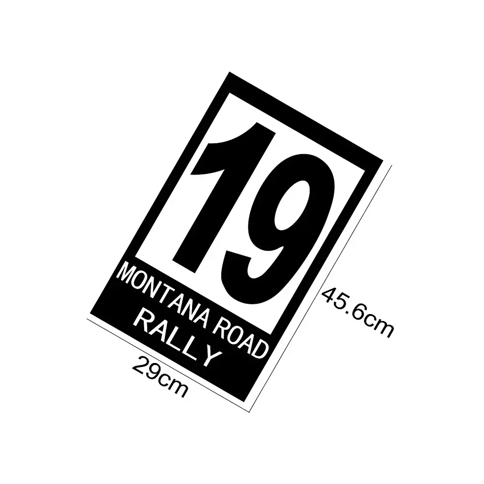 Thumbnail: Auto Side Vinyl Decor Decals Number 19 Montana Road Rally Styling Sticker For Ca
