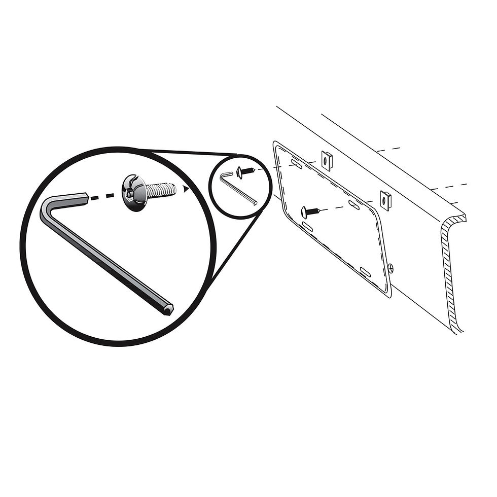 Thumbnail: Auto Drive Stainless Steel Anti-Theft License Plate Fasteners Kit, 93360W
