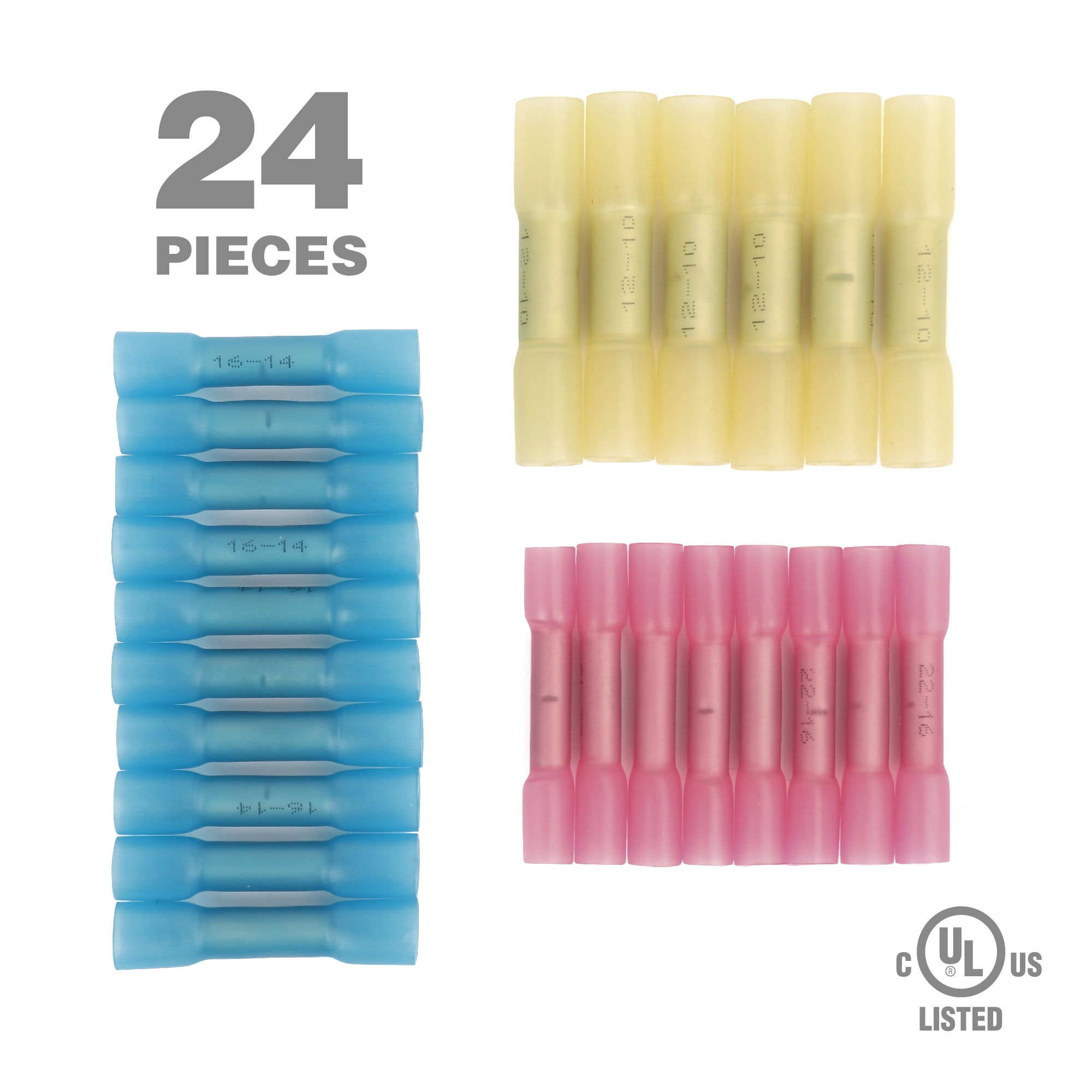 EverStart 24-Piece Heat Shrink Splice Connectors Kit,Red, Yellow, Blue, UL,..