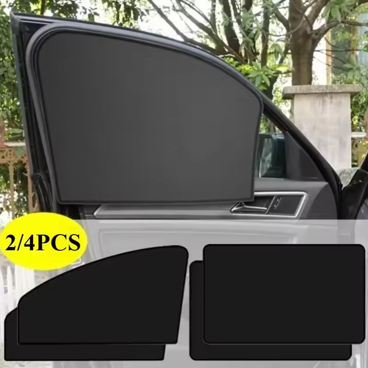 Side window visor magnet privacy curtain, anti-UV reflection, anti-glare UV bloc