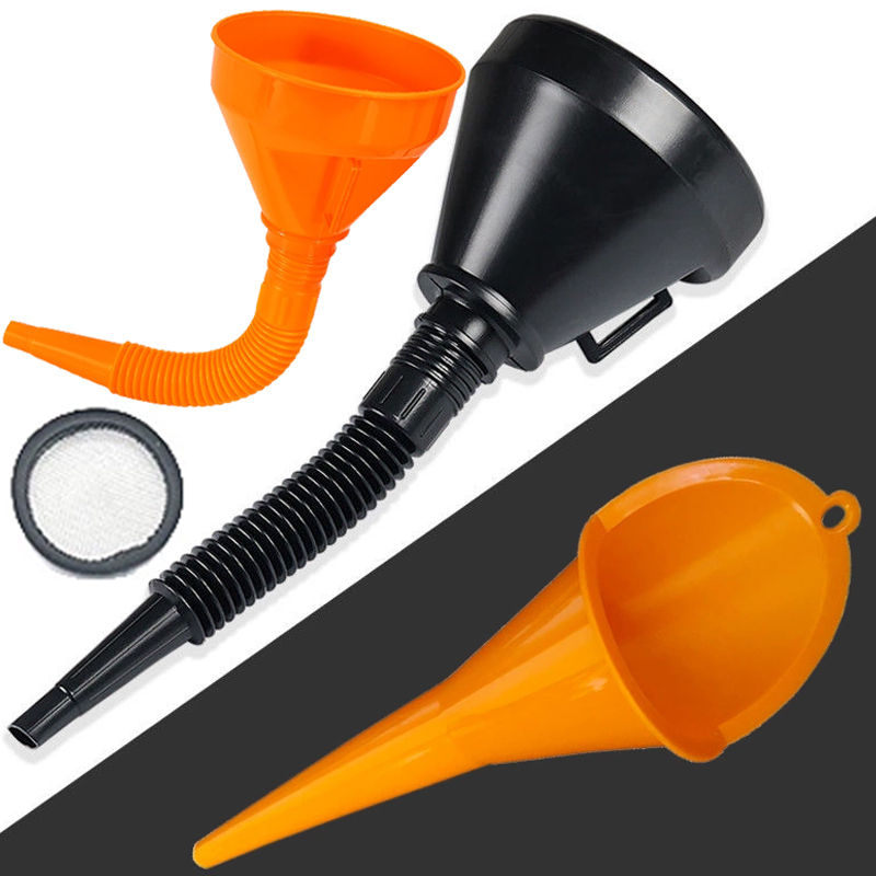 1/2pcs Car Engine Refueling Funnels with Filter Extension Pipe for Auto Motorcyc