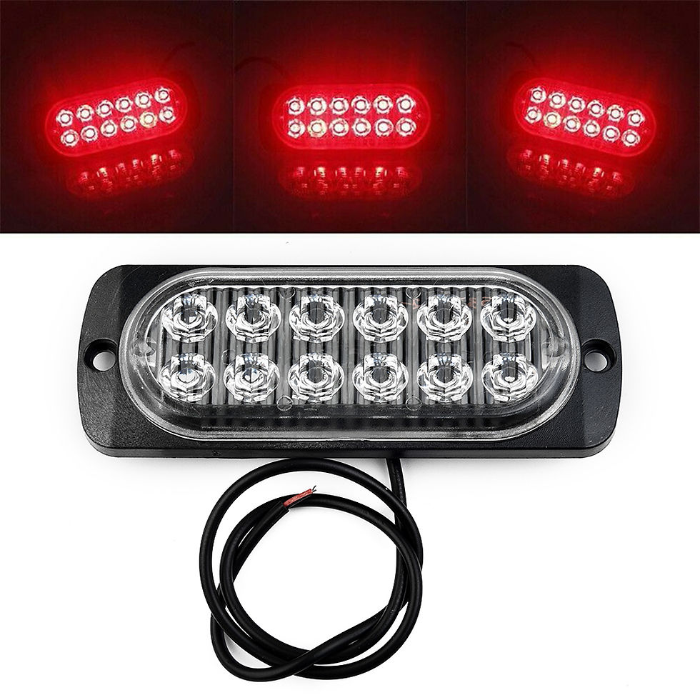 Thumbnail: 2Pcs 12V-24V Universal Car Rear Red Fog 12 Led Lamp Light For Truck Car Van Bus