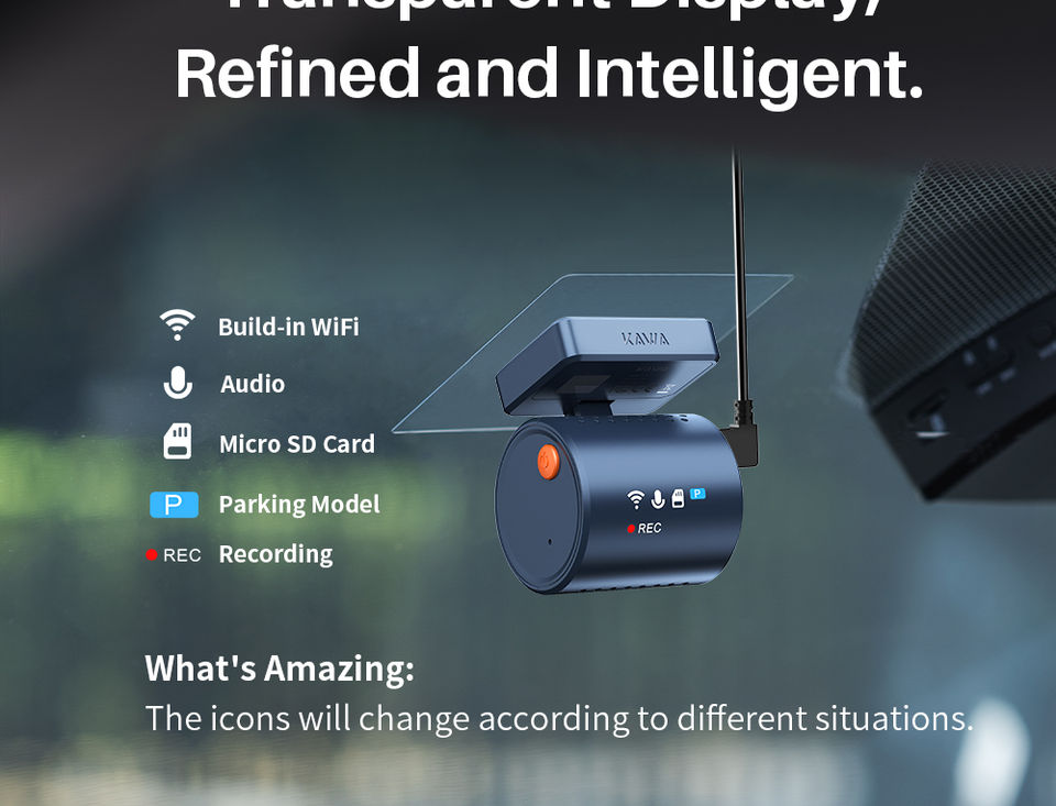 Thumbnail: 2K KAWA MINI 3 Pro Cameras for Car DVR Tiny Dash Cam 24 Parking Auto Video Recor