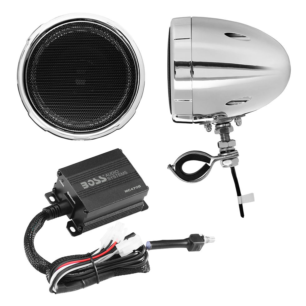 Thumbnail: BOSS Audio Systems MC470B 3 inch Motorcycle Full Range Speakers and Amplifi..