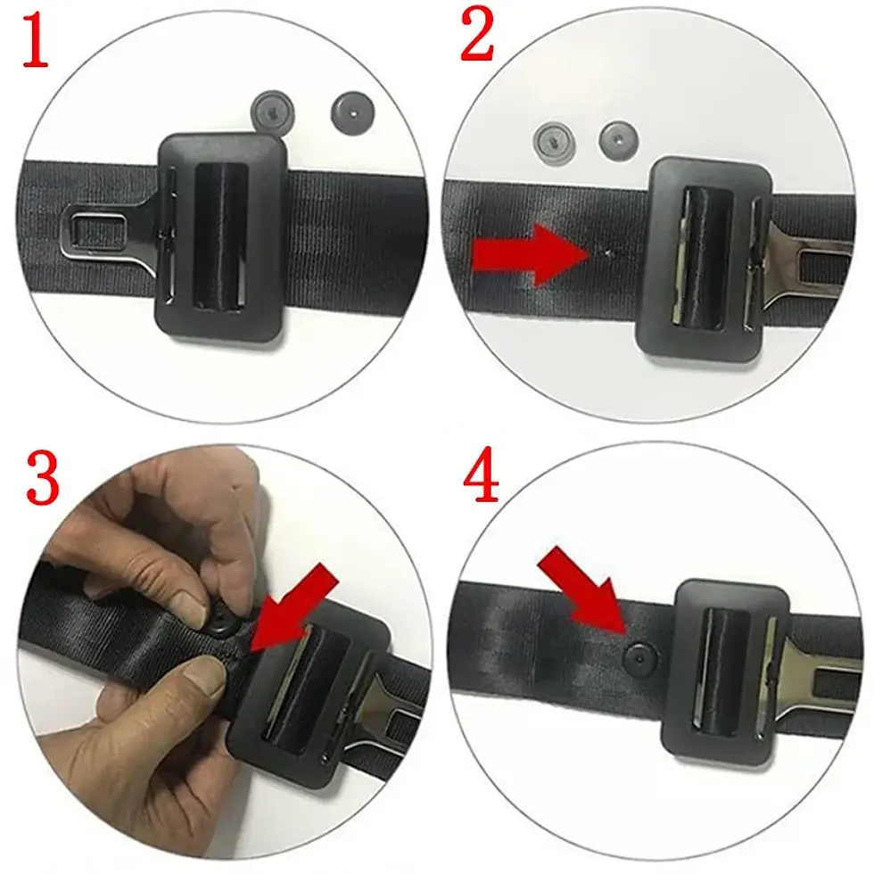 Thumbnail: 10pcs Car Safety Seat Belt Stopper Buckle Auto Seat Belt Spacing Limit Stop Plas