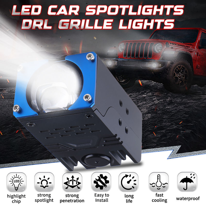 Thumbnail: 2PCS 120W 12V LED Grille Light Dual Beam High Low Beam LED Work Light LED Pods f