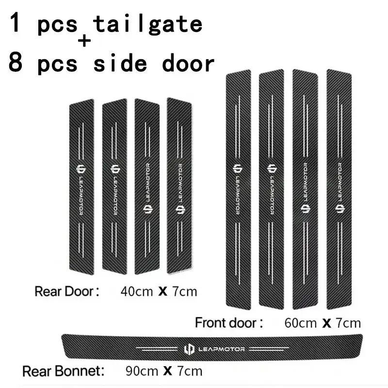 Thumbnail: Car Door Sill Guard Plate Threshold Protector Entry Board Pedal Cover For Leapmo