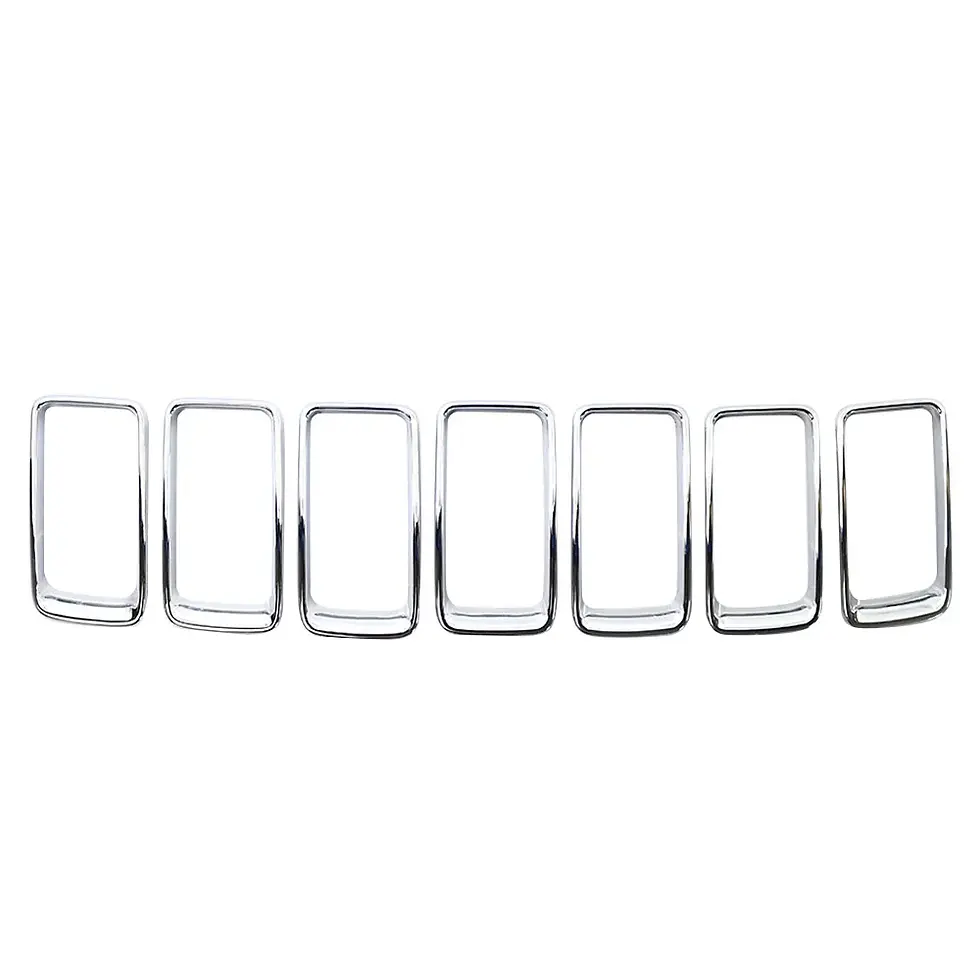 Thumbnail: 7pcs/set Front Bumper Grille Grill Inserted Ring Trim Cover Fit For 2014 2015 20