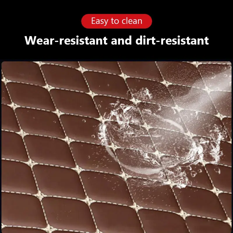 Thumbnail: SEAMETAL Car Floor Mats PU Waterproof Foot Pads Universal Auto Floor Carpet Inte