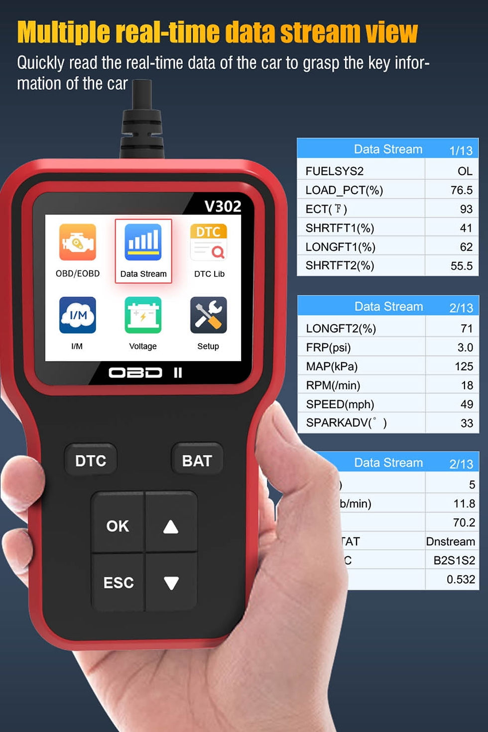 Thumbnail: CICPAP OBD2 Scanner Diagnostic Tool,Car OBD2 Scanner Code Reader Engine Fau..