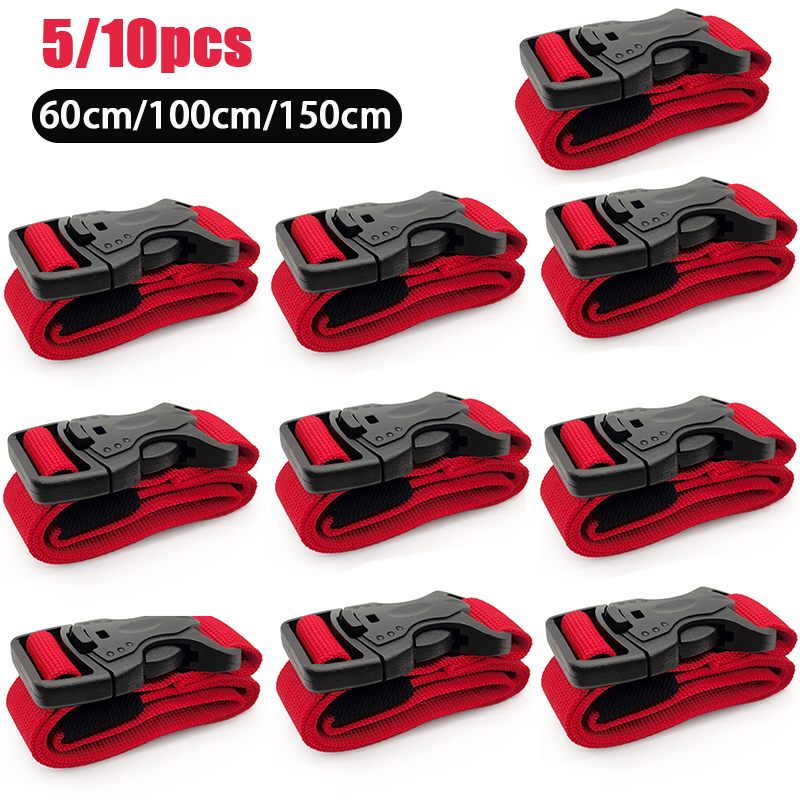 5/10PCS PPortable Cargo Tie Down Luggage Belt Strap Quick Release Buckle 60/100/