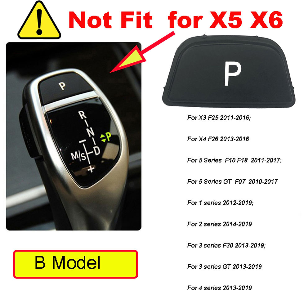 Thumbnail: Car Gear Lever Auto Parking Button Letter P Button for BMW 1 2 3 4 5 7 Series F1