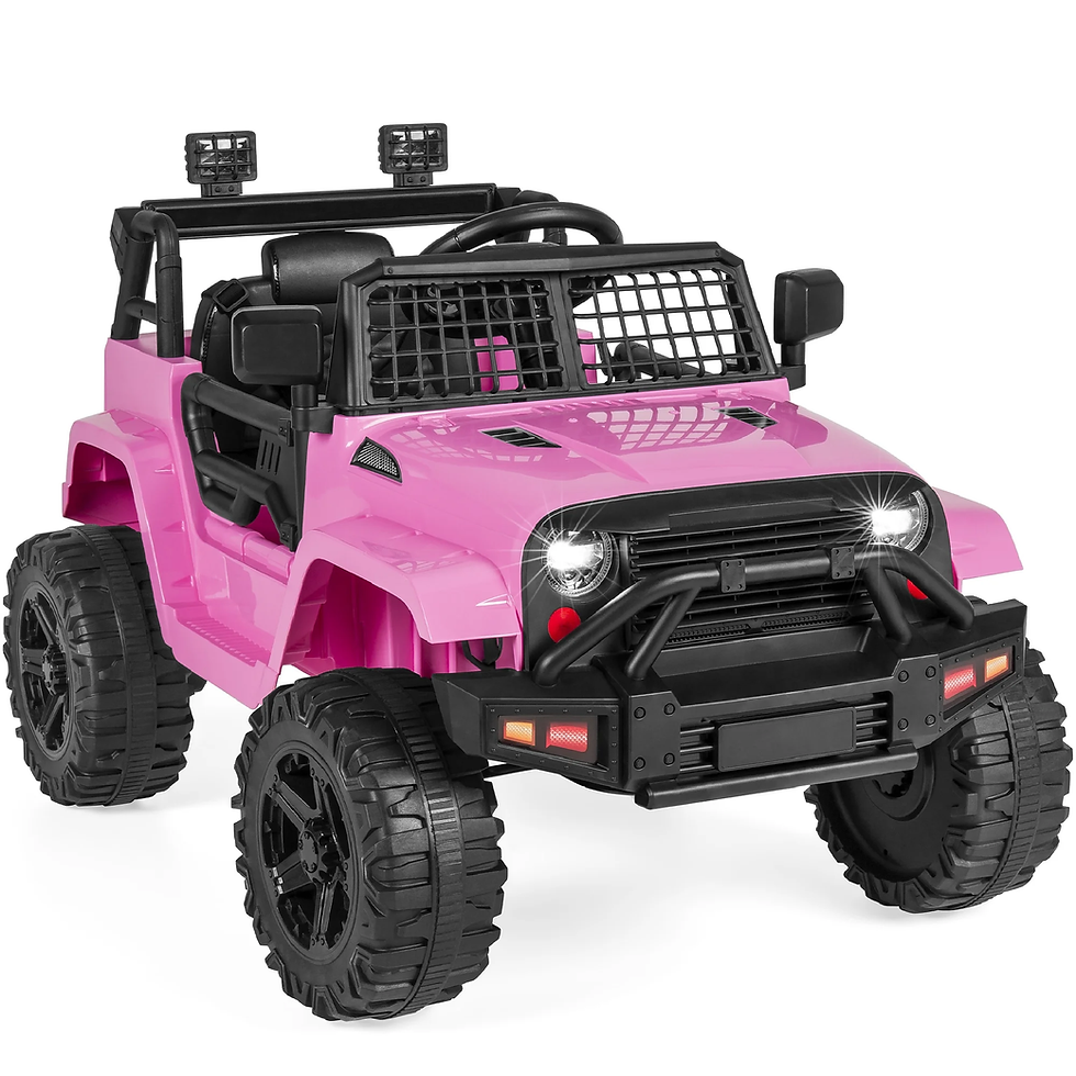 12V Kids Ride on Truck Car W/ Parent Remote Control, Spring Suspension, LED Ligh