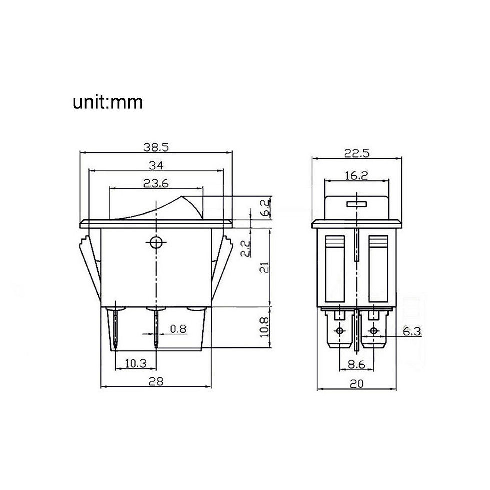 Thumbnail: 1 Pcs Rocker Switch ASW-17D LED Car Modification Fog Light Switch Warped Plate B