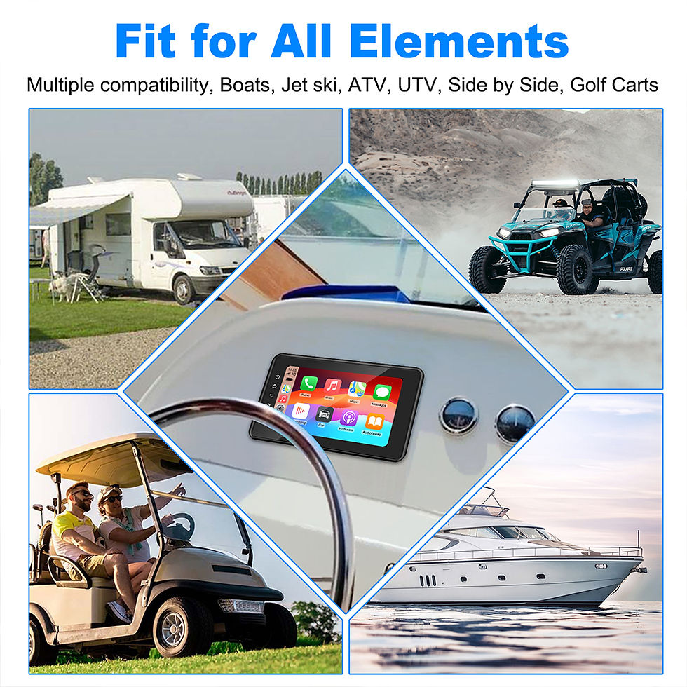 Thumbnail: 8 Inch Marine Waterproof Multimedia Player Wireless CarPlay IPX6 Bluetooth Marin
