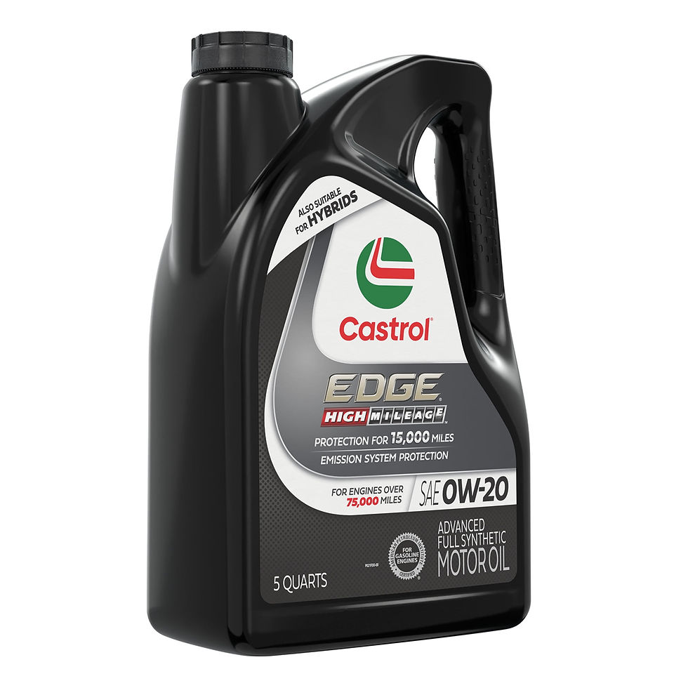 Thumbnail: Castrol EDGE High Mileage 0W-20 Advanced Full Synthetic Motor Oil, 5 Quarts