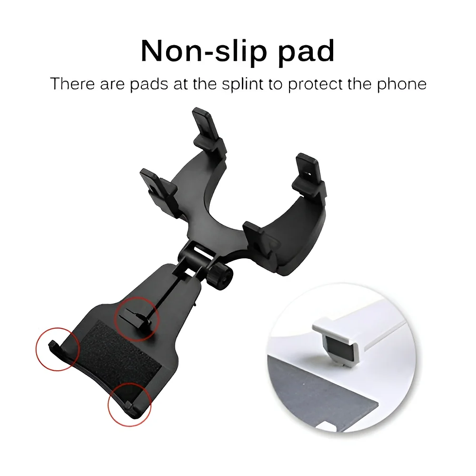 Thumbnail: Universal 360 Rotating Car Rear View Mirror Phone Holder Mount Stand Cradle for 