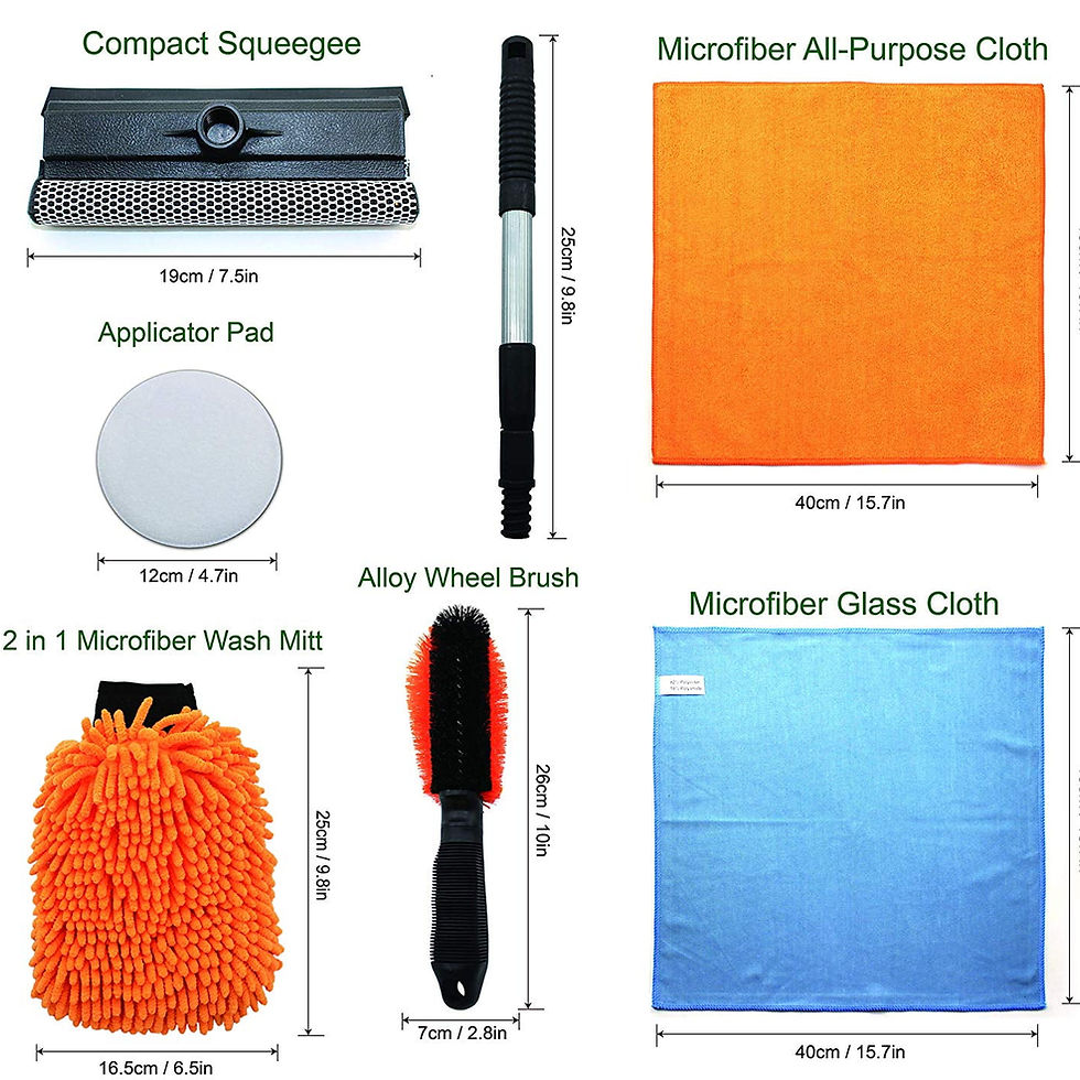 Thumbnail: Scrubit Car Cleaning Tools Kit by Scrub it- squeegee Car Wash Brush, Wheel ..
