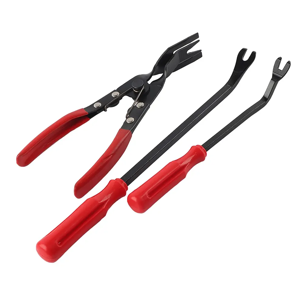 Thumbnail: 3Pcs Fixing Jaw Screwdriver Set Car Door Nail Puller Clip Clamp Interior Removal