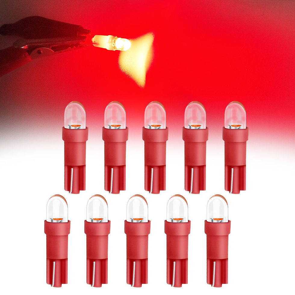 Thumbnail: 10PCS Pure Color Lighting LED T5 W1.2W W2.3W Car Instrument Lights 12V White Yel