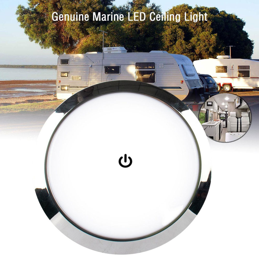RV Interior Ceiling LED Light With Switch 5W 12V/24V Car Interior Led Round Ligh