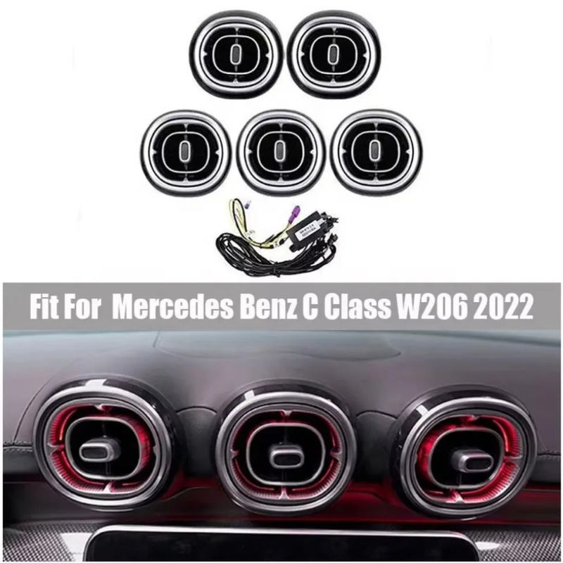 Thumbnail: For Mercedes-Benz C-Class W206 Interior Ambient Lighting LED Kit Front and Rear