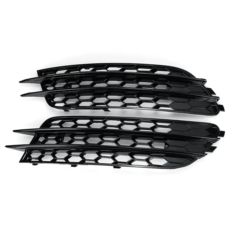 Thumbnail: Chrome/Black RS6 Style Car Front Fog Light Grille Cover Trim For Audi A6 C7 Seda