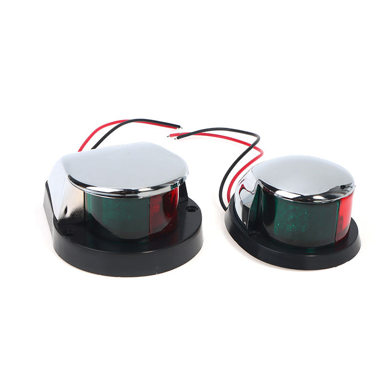 Thumbnail: 12V LED Boat Bow Navigation Lights – Red & Green Sailing Signal Lights for Marin