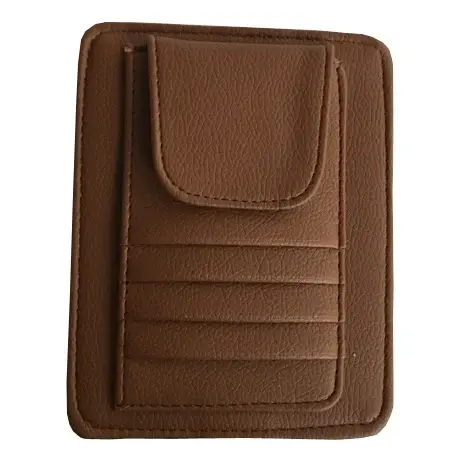 Thumbnail: PU Car Vehicle Sun Visor Sunglasses Eyeglasses Glasses Holder Storage Clip