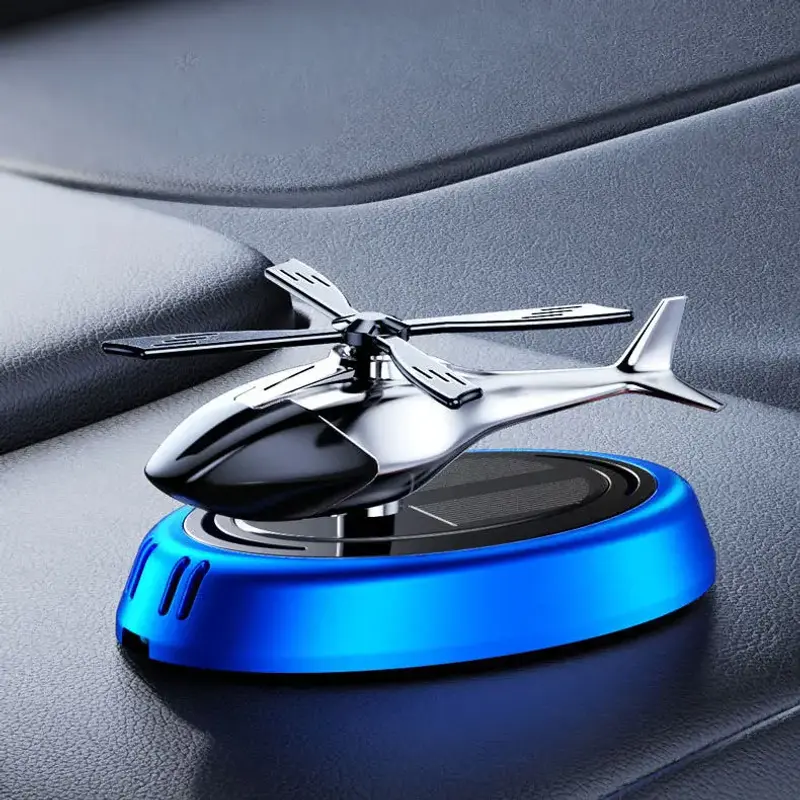 Thumbnail: Solar Car Air Freshener Perfume Helicopter Decor Interior Decor Solar Car Rotati