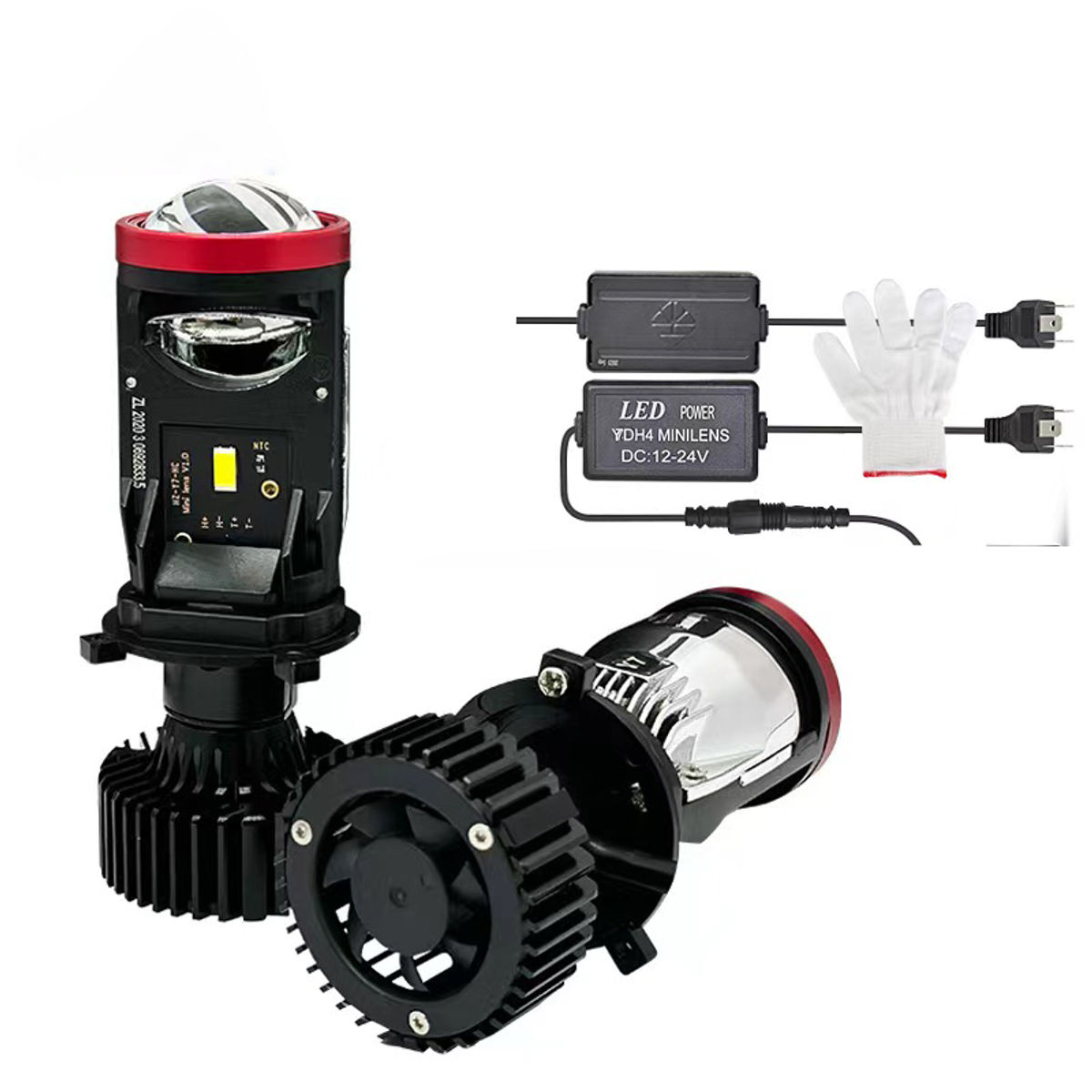Y7D 120W H4 Headlights Car H4 LED Mini Projector Lens 6000K High Low Beam Turbo