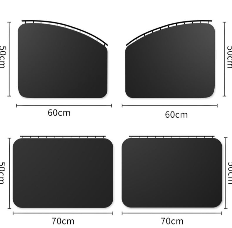 Thumbnail: Car Sunshade Track Type Sun Protection Heat Insulation Block Car Rear Side Curta