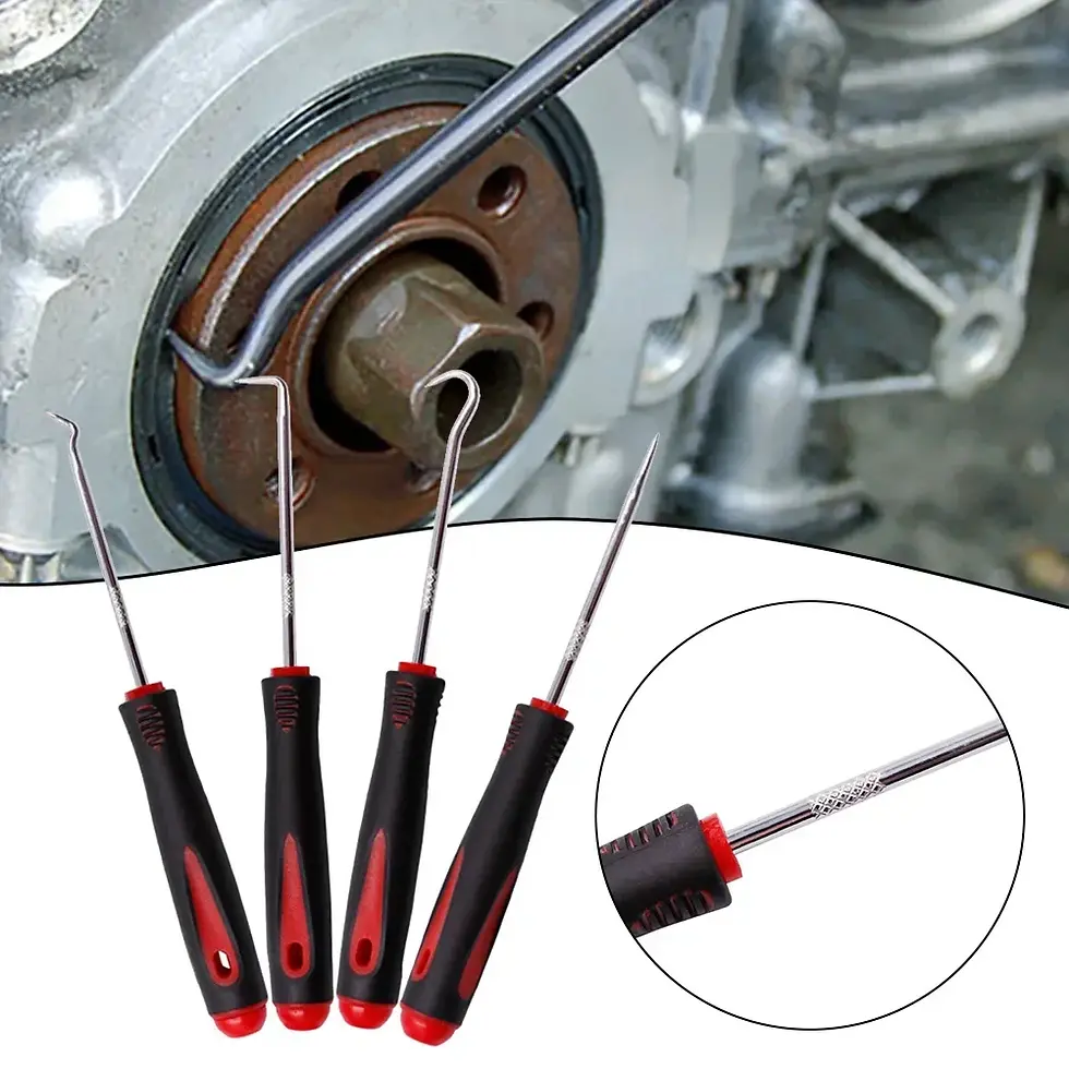 Thumbnail: 4pcs Car Pick Hook Set, O-Ring Seal Remover, Oil Seal Puller, Auto Repair Tools