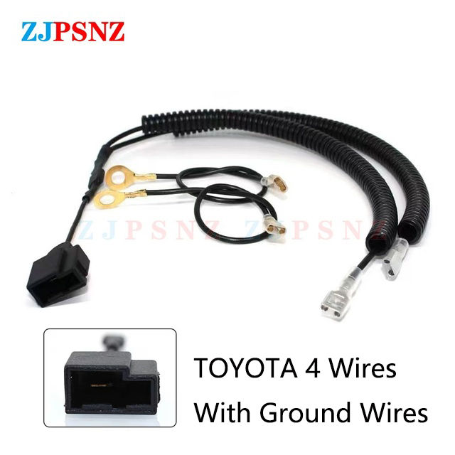 Thumbnail: Car Horn Plug 4 Wires Corrugated Tube Dedicated Snail Horn Socket Conversion Ada