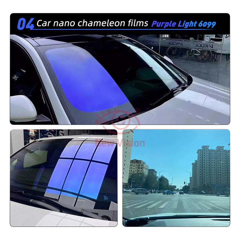 Chameleon Car Windscreen Tint Film 60% Visible Light Auto Front Side Window Foil