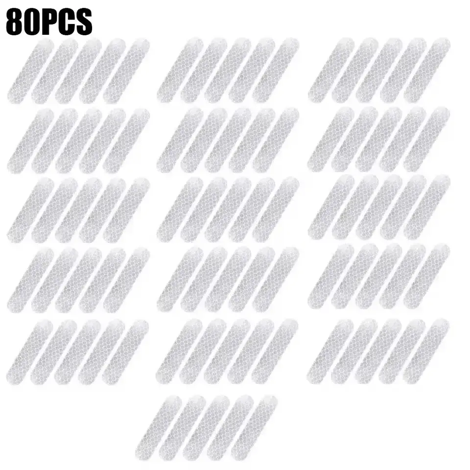 Thumbnail: 80-10PC Universal Safety Warning Reflective Stickers for Car Helmet Reflect All