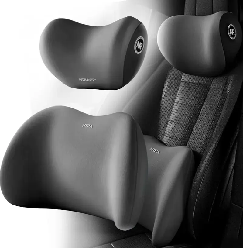 Car Headrest/Lumbar Support Car Neck Pillow Waist Cushion Driver Seat Backrest C