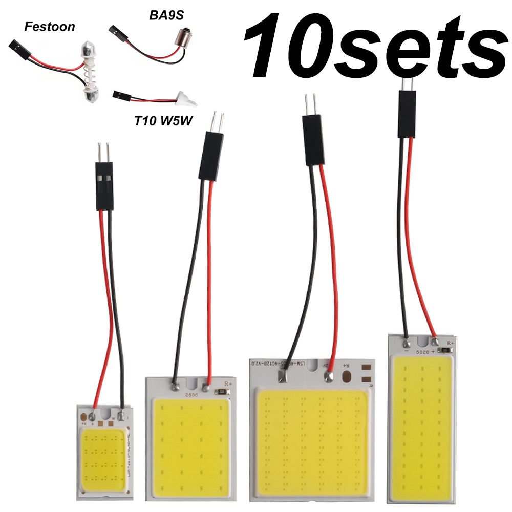 10sets Car Beleuchtung T10 Led Cob 16SMD 24SMD 36SMD 48SMD Interior Reading Lamp