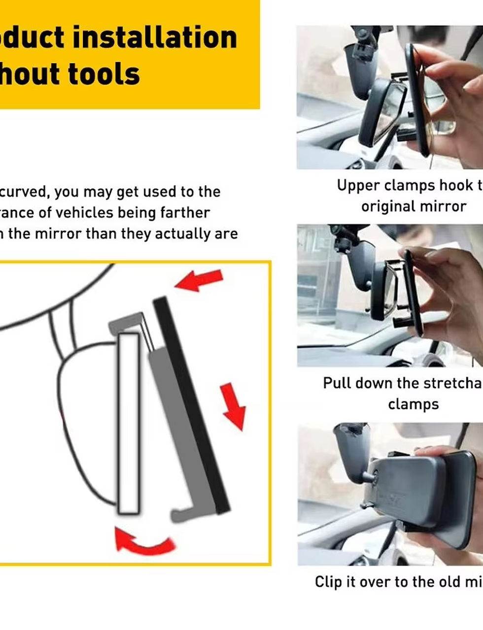 Thumbnail: Car Baby Mirrors Interior Rear View Mirror Wide Angle Convex Rearview Mirror Ant