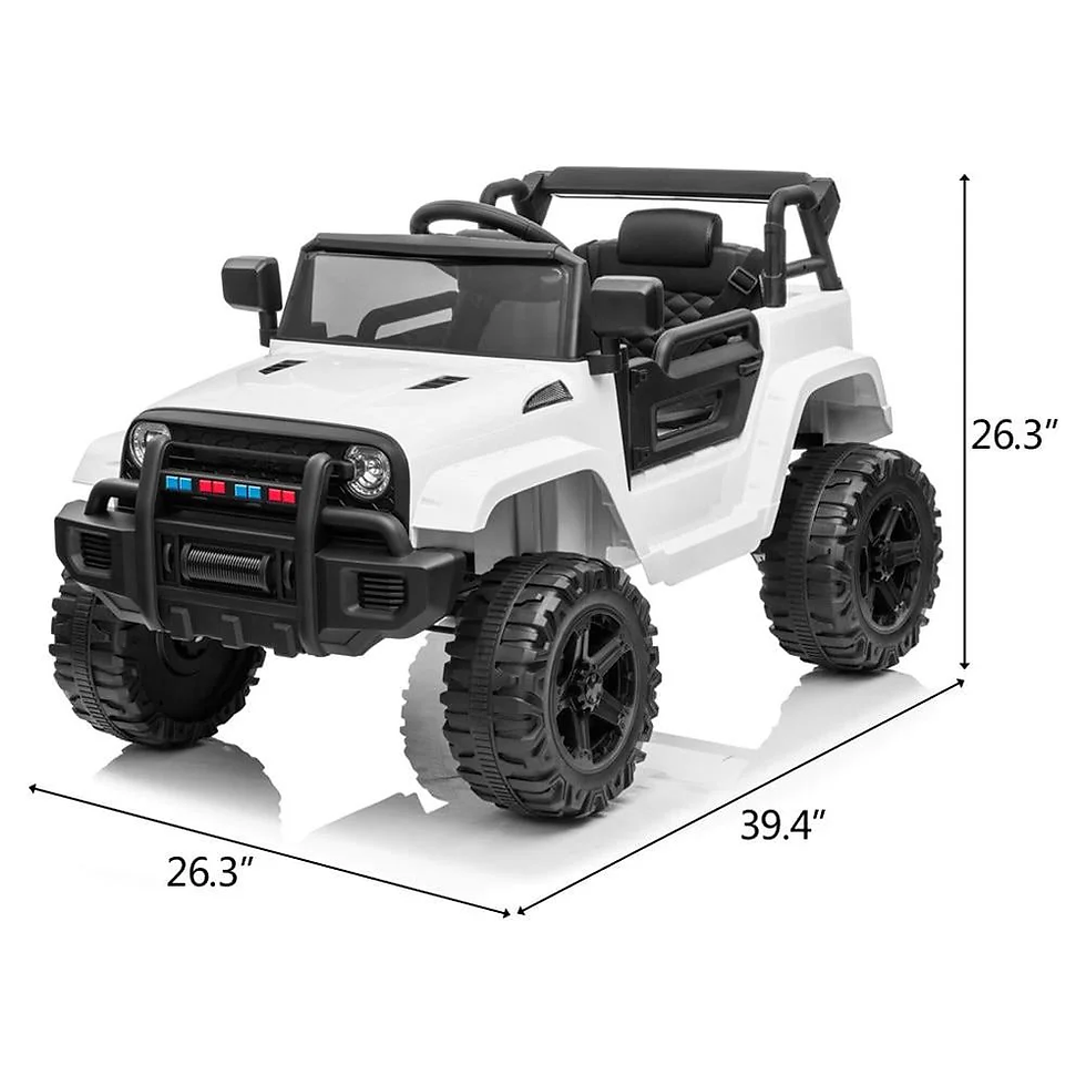 Thumbnail: Safety 12V Battery Electric Remote Control Car, Kids Toddler Ride on Truck Toy M