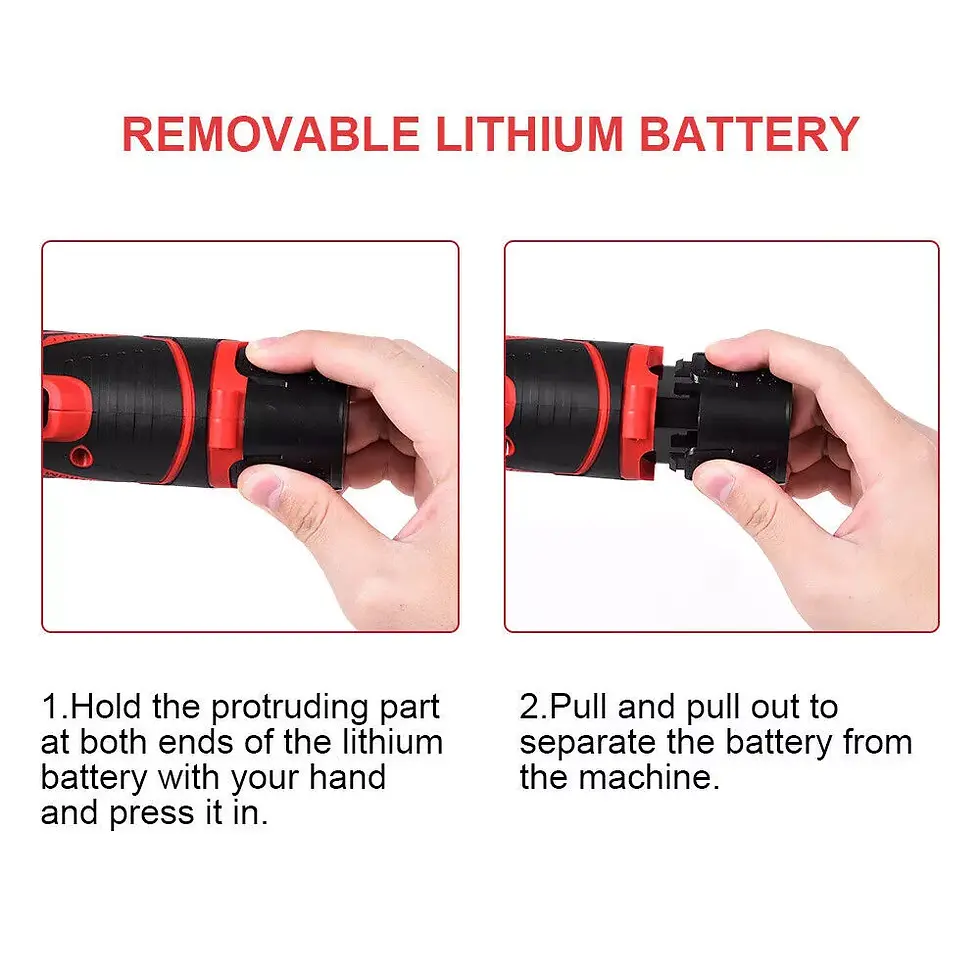 Thumbnail: Cordless Ratchet Wrench 3/8 Electric Wrenches Set With 2 Battery 12V Lithiu..