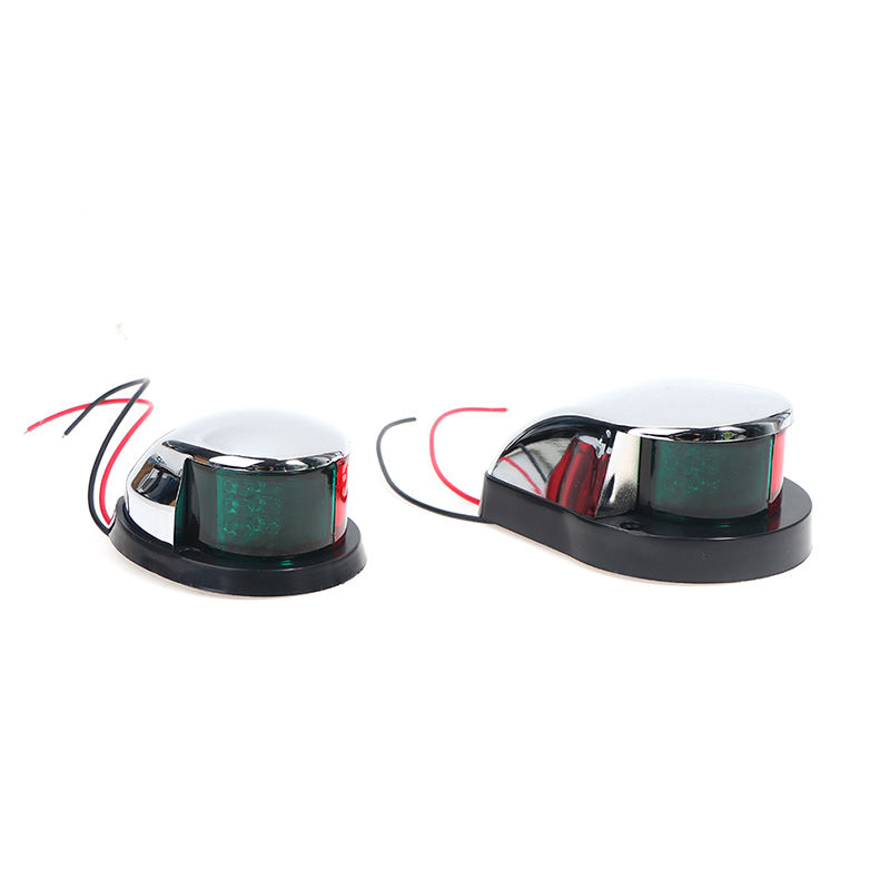 Thumbnail: 12V LED Boat Bow Navigation Lights – Red & Green Sailing Signal Lights for Marin